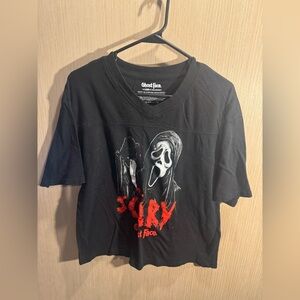 Women’s Ghost Face Black Short Sleeve Tee Size Small